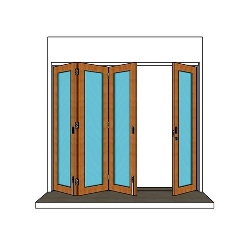 PERTUKANGAN MATERIAL BANGUNAN REL RODA PINTU LIPAT KAYU/ALUMINIUM 4 DAUN (60KG)
