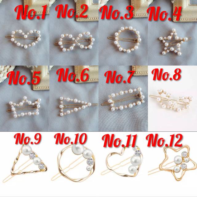 BS718 Jepit Rambut Model Mutiara