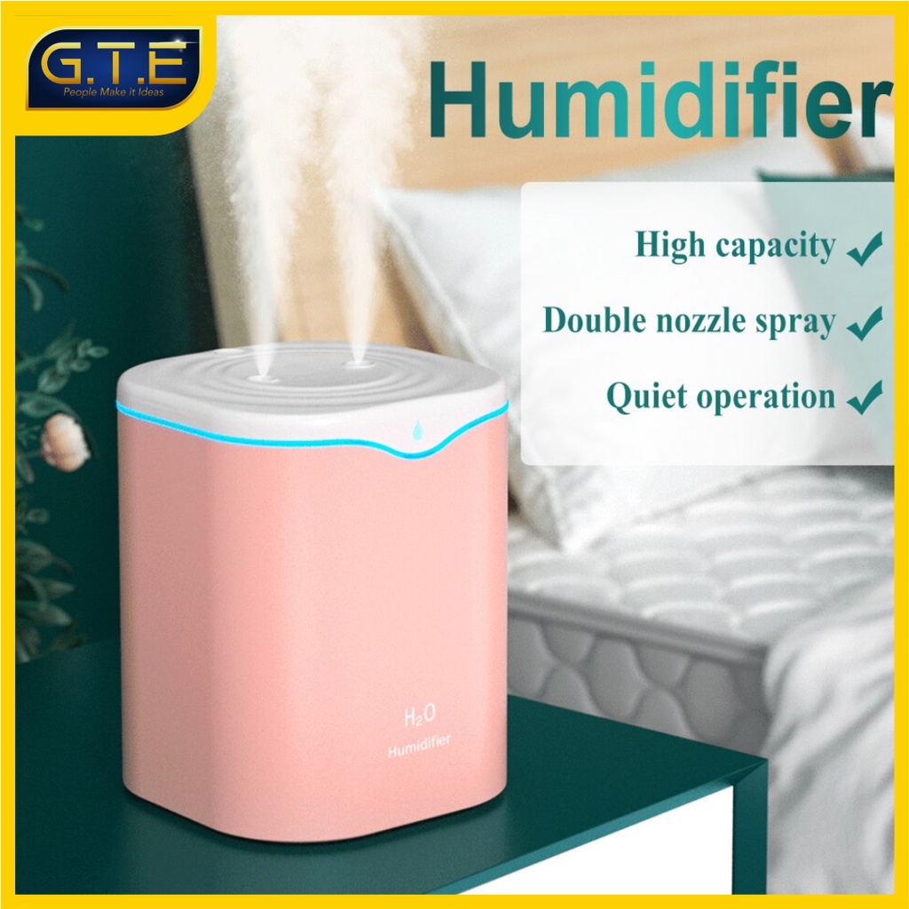 GTE | Humidifier diffuser Air Purifier Aromaterapy Essential oil Difuser 2000ML / Aromaterapi Essential oil Difuser Ruangan