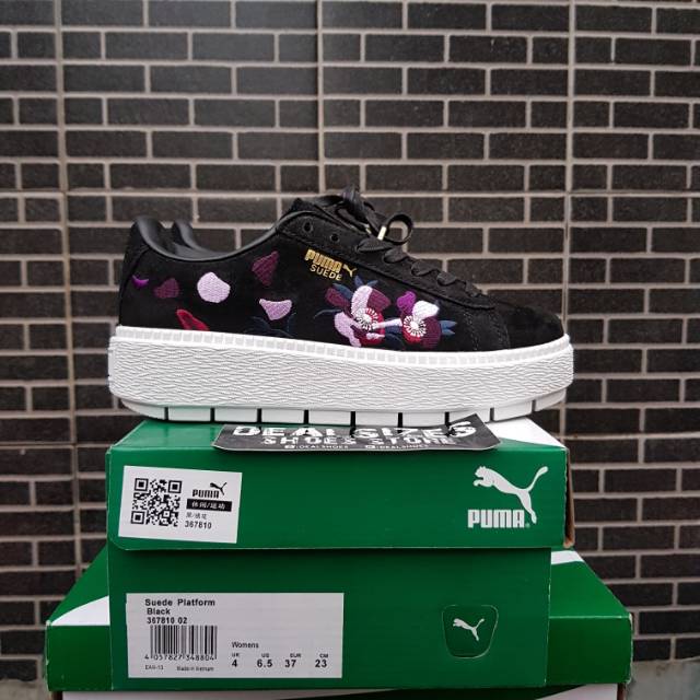 puma suede platform trace flowery