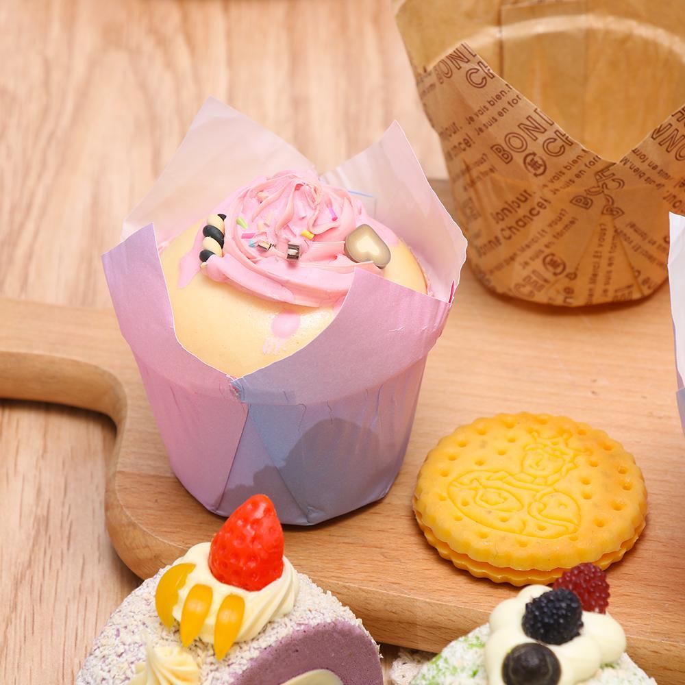 Suyo 50pcs / Set Cup Liner Cupcake / Muffin DIY Bahan Silikon