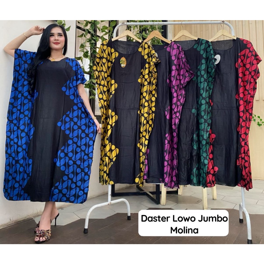 DASTER LOWO KALONG KELELAWAR HELENA MOLINA XXL LD 130 - DASTER JUMBO BIG SIZE BATIK KEKINIAN BAHAN RAYON ADEM