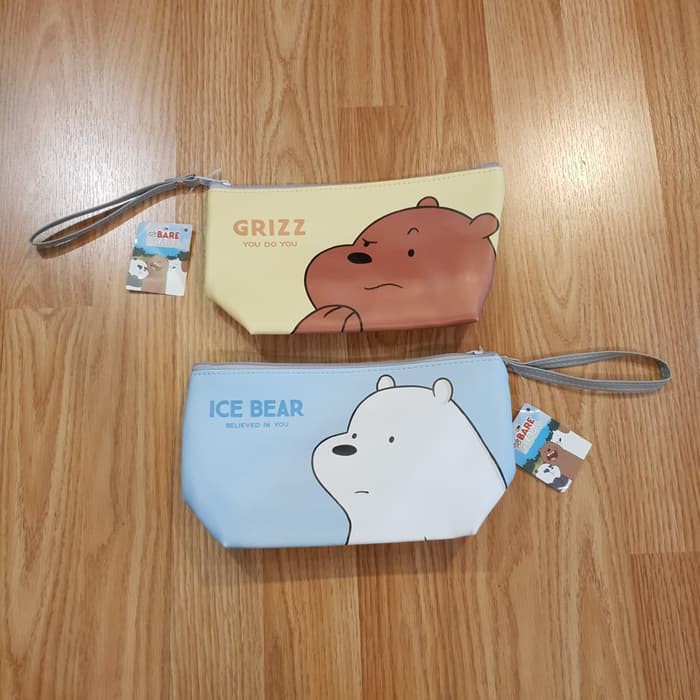 Kotak Pensil We Bare Bears Official Cartoon Network Pouch Kosmetik Bag Bukan Miniso Japan Original