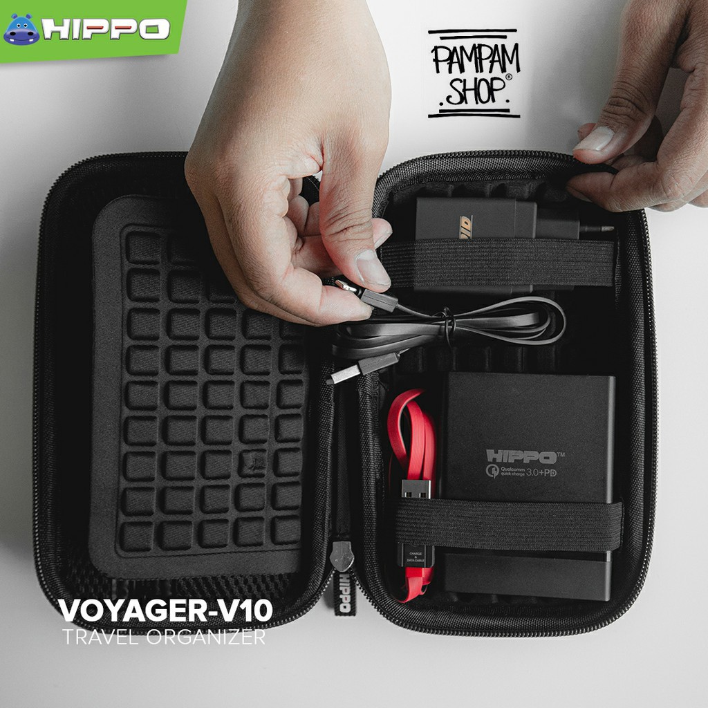 Tas Power Bank Hippo Voyager V10 Mini Travel Bag Organizer Powerbank Traveling