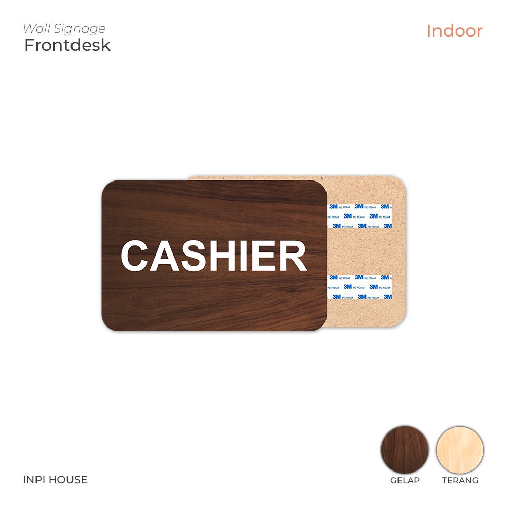 Papan Persegi Cashier - Coklat