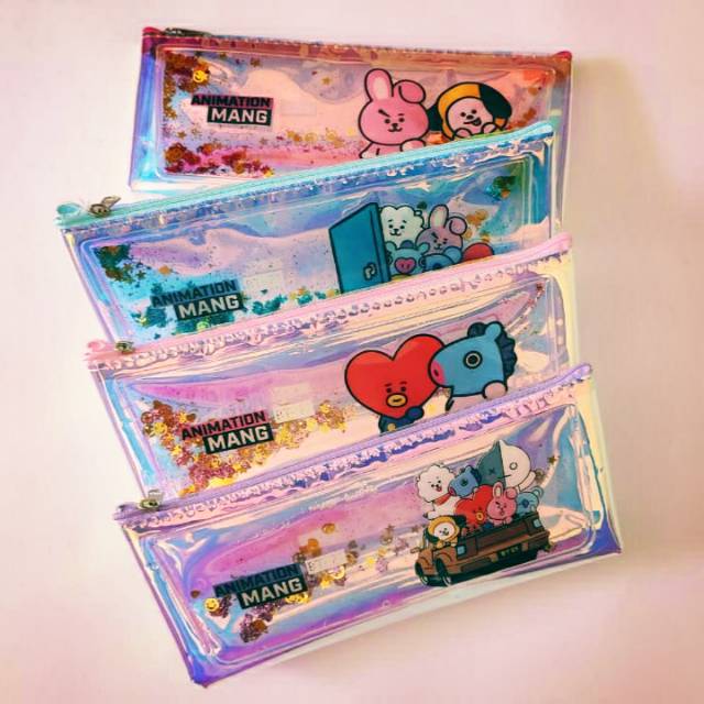 

Tempat Pensil Pouch Air Hologram Motif BT21 / BTS Karakter