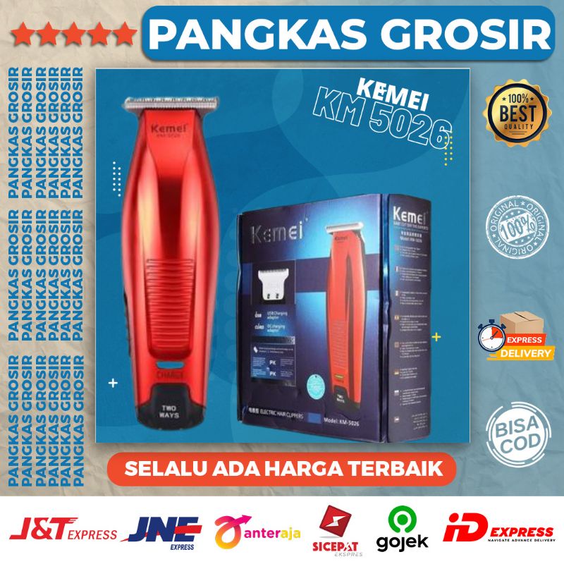 TRIMMER KEMEI 5026 Hair Trimmer Barbershop Alat Barber Trimmer Cordless