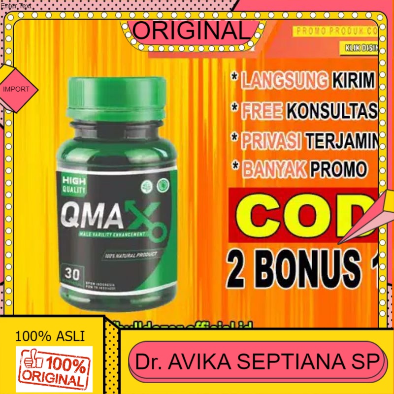 100% ASLI QMAX Original Asli herbal alami obat kuat pembesar penis permanen Vital Mr P Pria kelamin