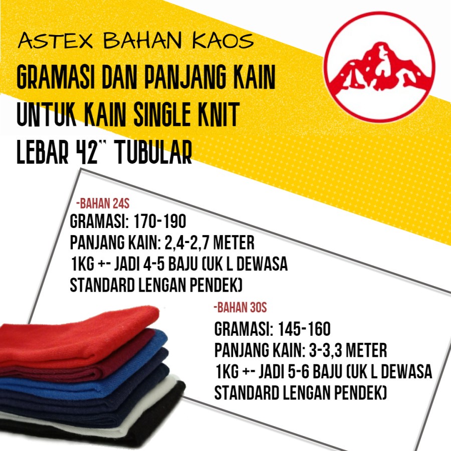 Kain Cotton Carded Soft 24s Per 1 KG Warna Tua dan Spesial Bahan Kain Kaos Katun