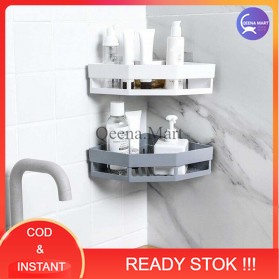 Rak Gantungan Sudut Dinding Kamar Mandi Multifungsi Corner Shelf - ST145