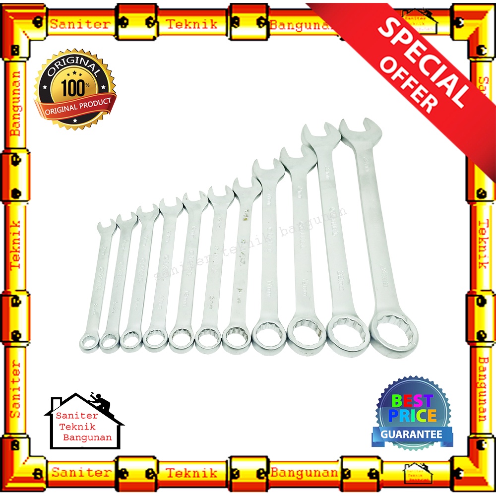 Kunci Ring Pas Set 11 Pcs 8MM - 24MM Camel Kenmaster Alat Pembuka Baut