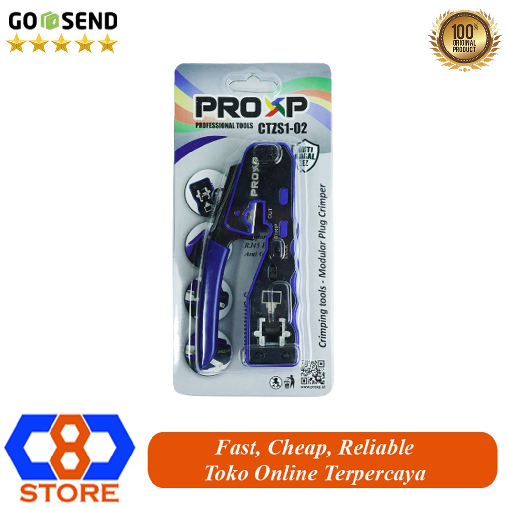 TANG CRIMPING RJ45 BAGUS PROXP EZ-CTZS1-02 ANTI GAGAL