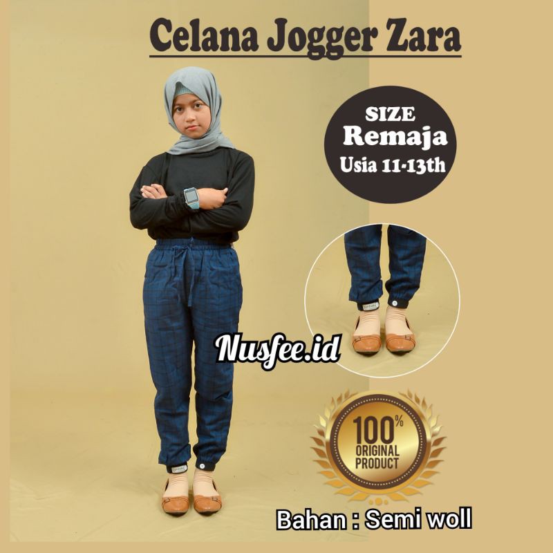 CELANA JOGGER ANAK TANGGUNG / CELANA KOTAK-KOTAK ANAK / CELANA PANJANG ANAK TARTAN KOTAK ANAK