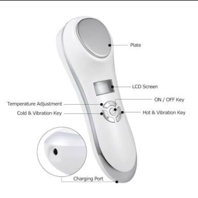 Ultrasonic Hot Cold Hammer Skin Tighten Perangkat Face Lifting Beauty Machine