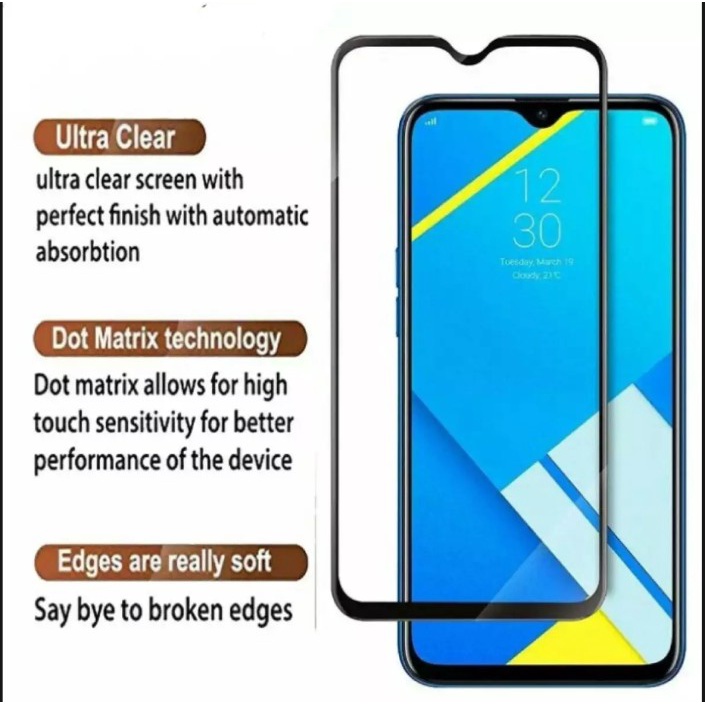 Tempered Glass Full HD OPPO A12 Anti Gores Premium Screen Protector Pelindung Layar OPPO A12