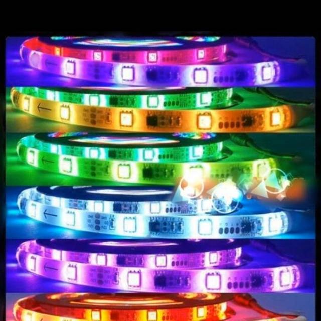 Led Strip RGB 5050 IP44 Nyala Otomatis Running Gerak Tanpa Remote