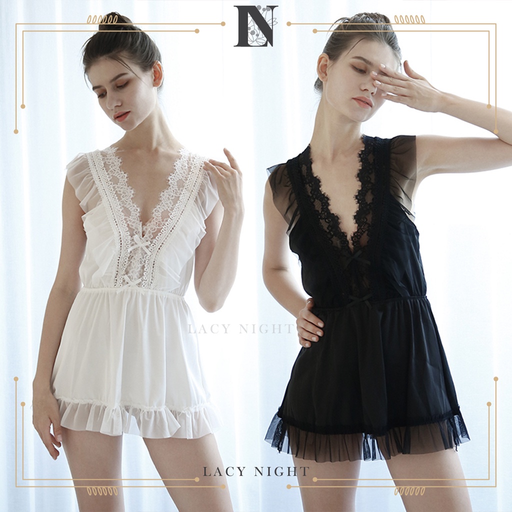 ARISHA Lingerie Sexy Pakaian Wanita Dewasa Baju Solehot Baju Dinas Malam Sleepware