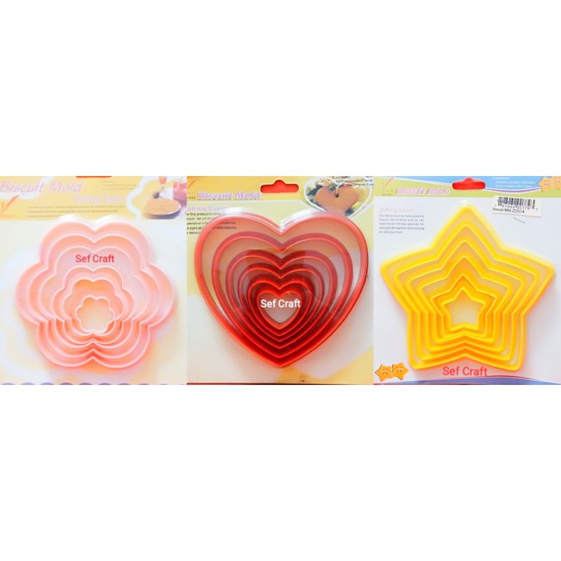 

Flower / Heart / Star cutter 6 / set Zheng De