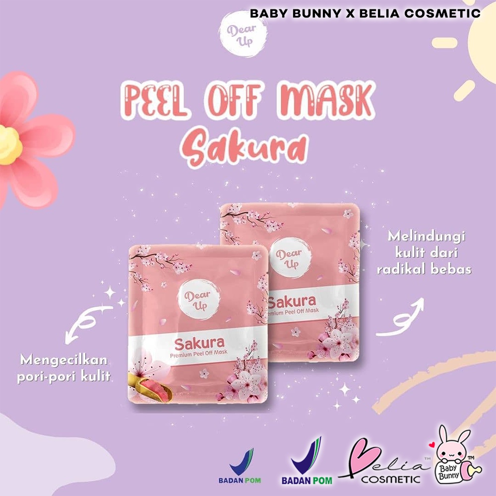 ❤ BELIA ❤ DEAR UP Peel Off Mask 10g 25g Zip Lock | Masker Wajah | Peel Off Mask Ziplock 10 g 25 g (✔ BPOM)