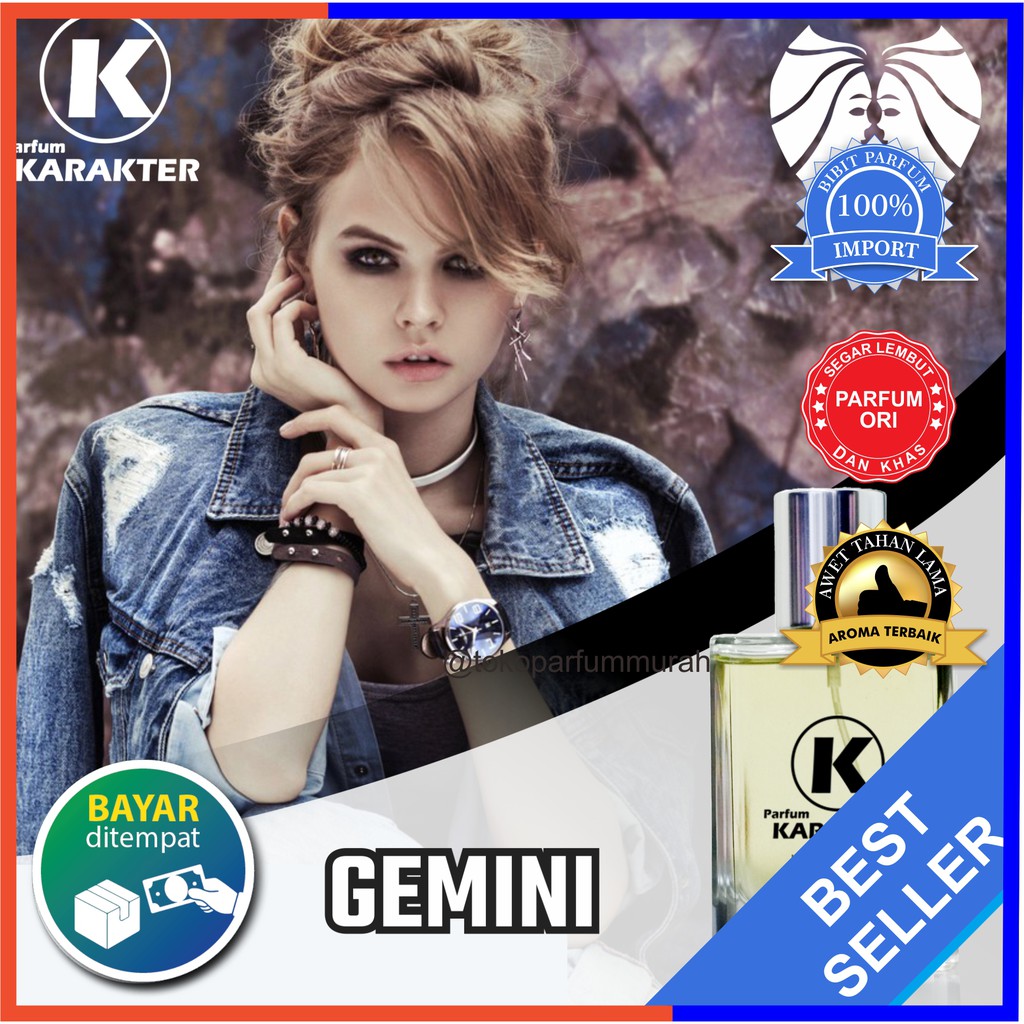 Parfum Zodiak Cewek Gemini  Wangi &amp; Tahan Lama Bibit Parfum Import  Kemasan 50ml | Bisa Cod | Terlaris