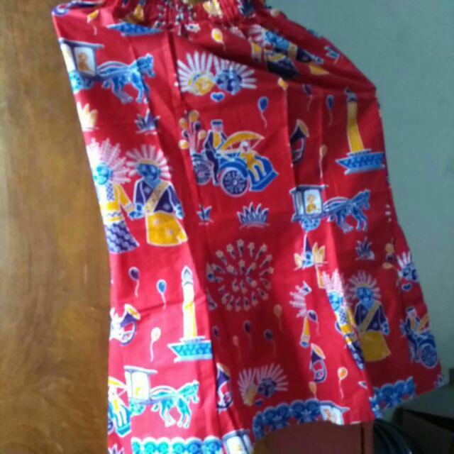 Rok Duyung Batik Anak Ra01 Bawahan Panjang Motif Ondel-ondel Betawi Jakarta / Bawahan Kebaya