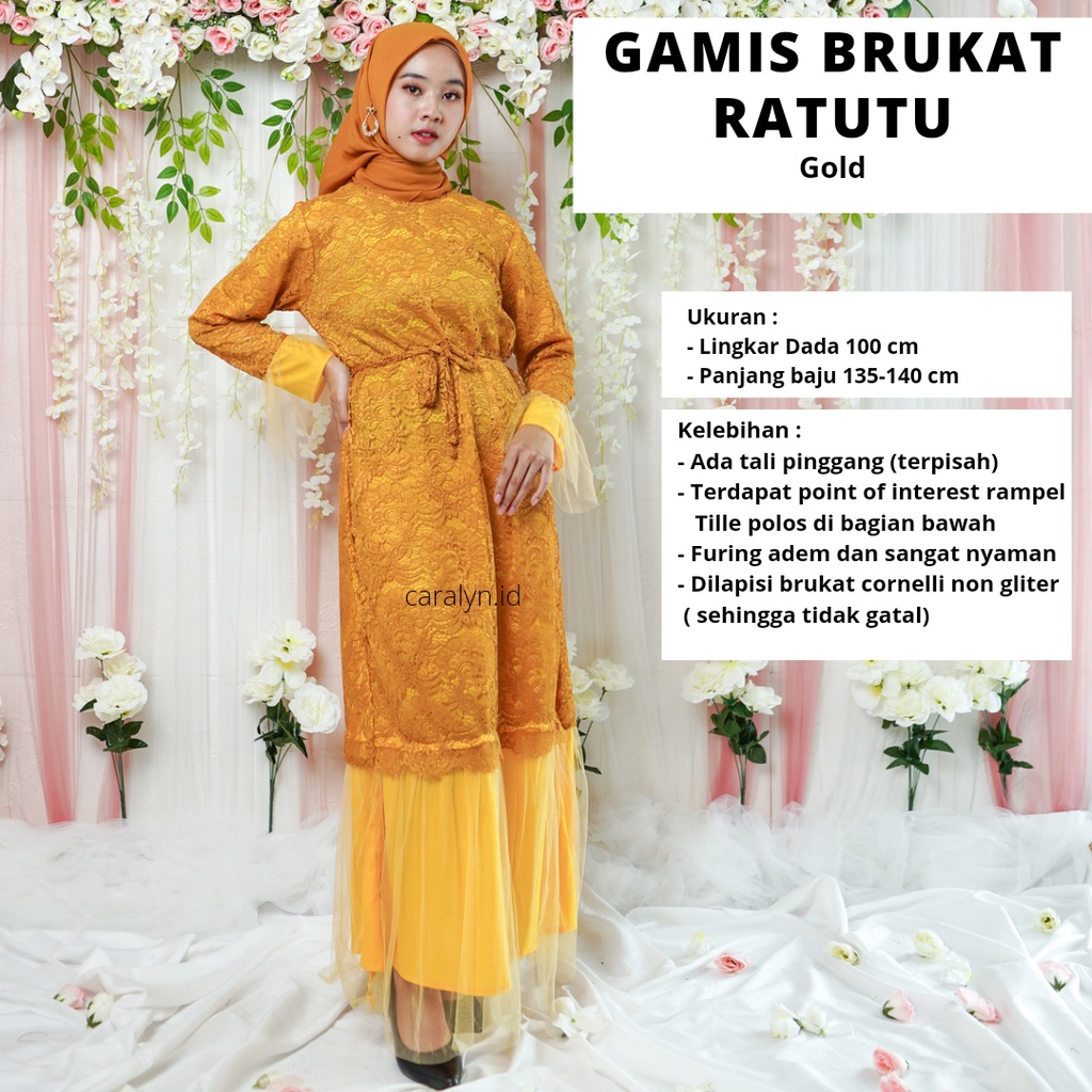 DRESS BRUKAT GAMIS BRUKAT PESTA BRUKAT MEWAH KEBAYA GAMIS SYAR I BRUKAT RATUTU