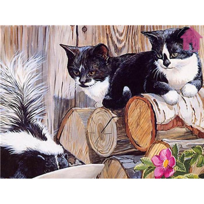 

Art / Diy - Set Melukis / Painting By Number Kit - Animal 40X50Cm. Part-3 - Meaow 6481