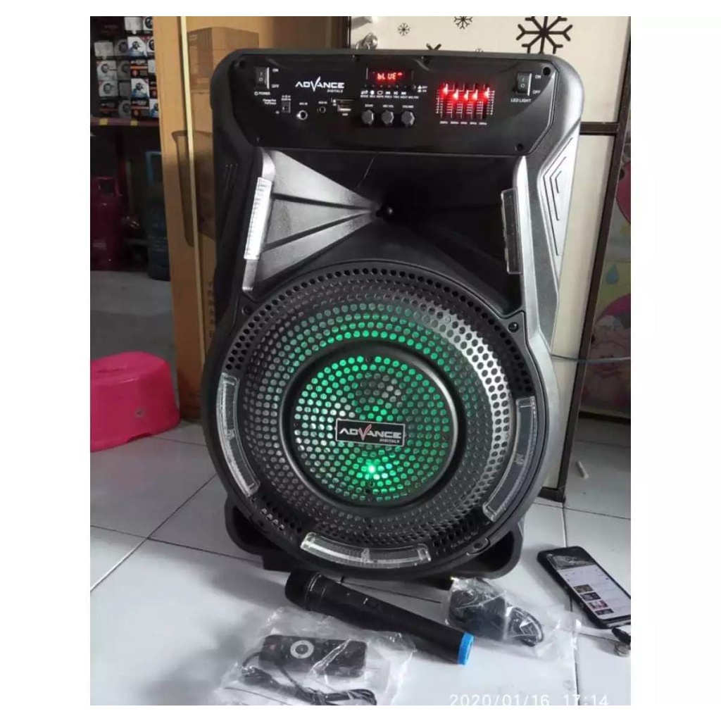 Advance Speaker Meeting K 1502 Bluetooth Aqualizer 15Inch Suara Mantap