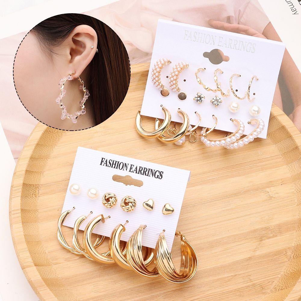 Lily Set Anting Kupu-Kupu Elegan Bohemian Ins Style Vintage Jewelry