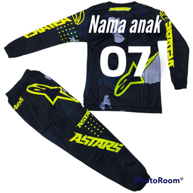 SETELAN JERSEY MOTOR CROSS, SETELAN MOTOR BALAP, JERSEY MOTOR TRAIL, SETELAN BAJU ANAK LAKI LAKI