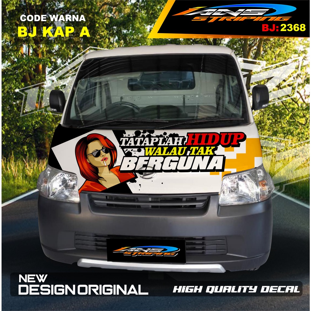 STIKER KAP KABIN DEPAN MOBIL GRANMAX PICK UP / VARIASI STIKER KABIN DEPAN PICK UP / DECAL STIKER KABIN CARRY PICK UP L300 DLL