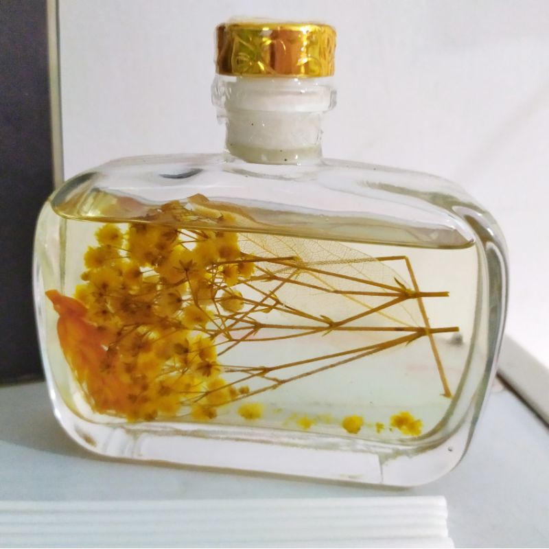 REED DIFFUSER PREMIUM 100 ML DENGAN BUNGA ASLI AROMA DIFUSER STICK RATTAN ROTAN AROMATHERAPY WIACHNN