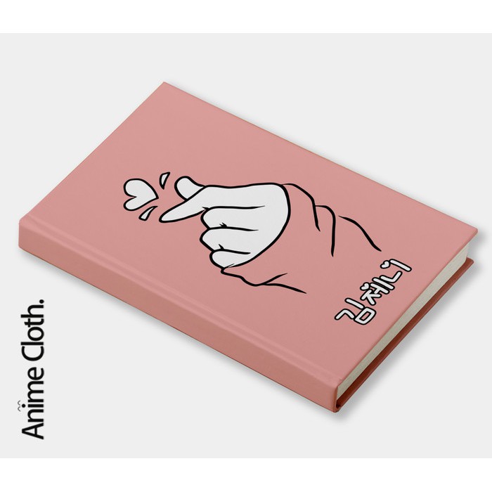 

Notebook Kpop Korea Love Hand Heart Signal Custom Buku Catatan Planner