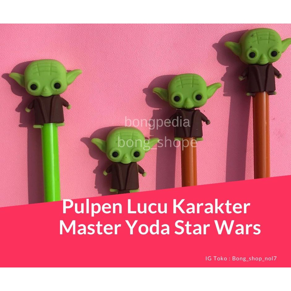 Pulpen Lucu Karakter Master Yoda Star Wars|Pen Unik Master Yoda Star Wars|Pena Master Yoda Star Wars