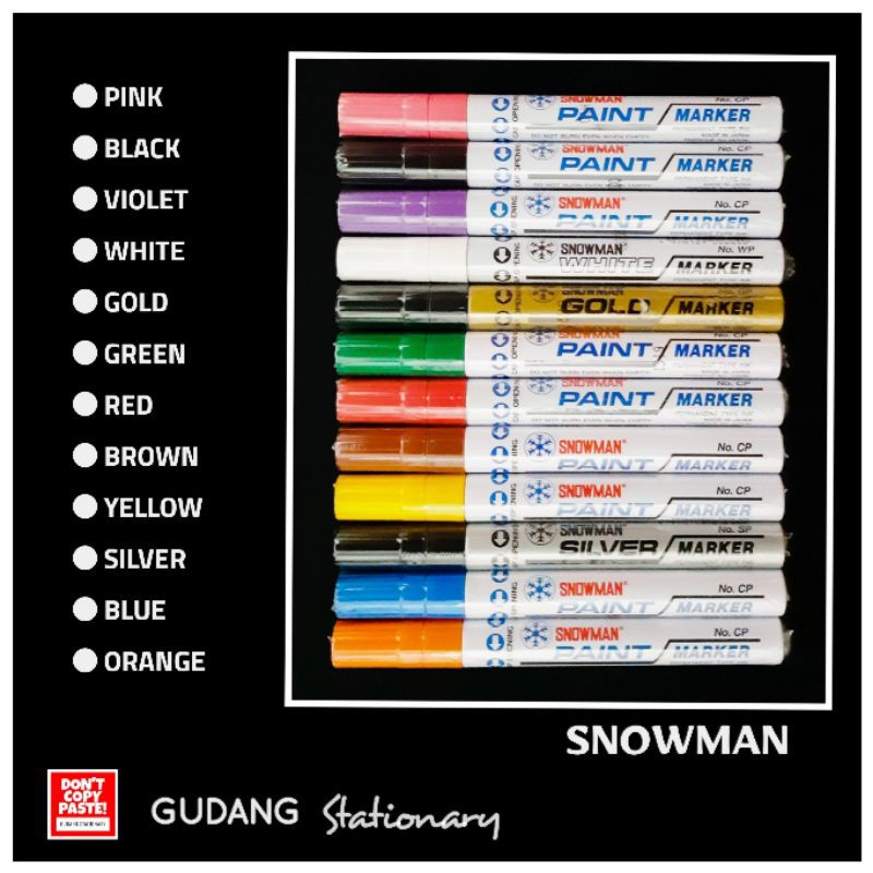 Spidol Permanent Paint Marker SNOWMAN