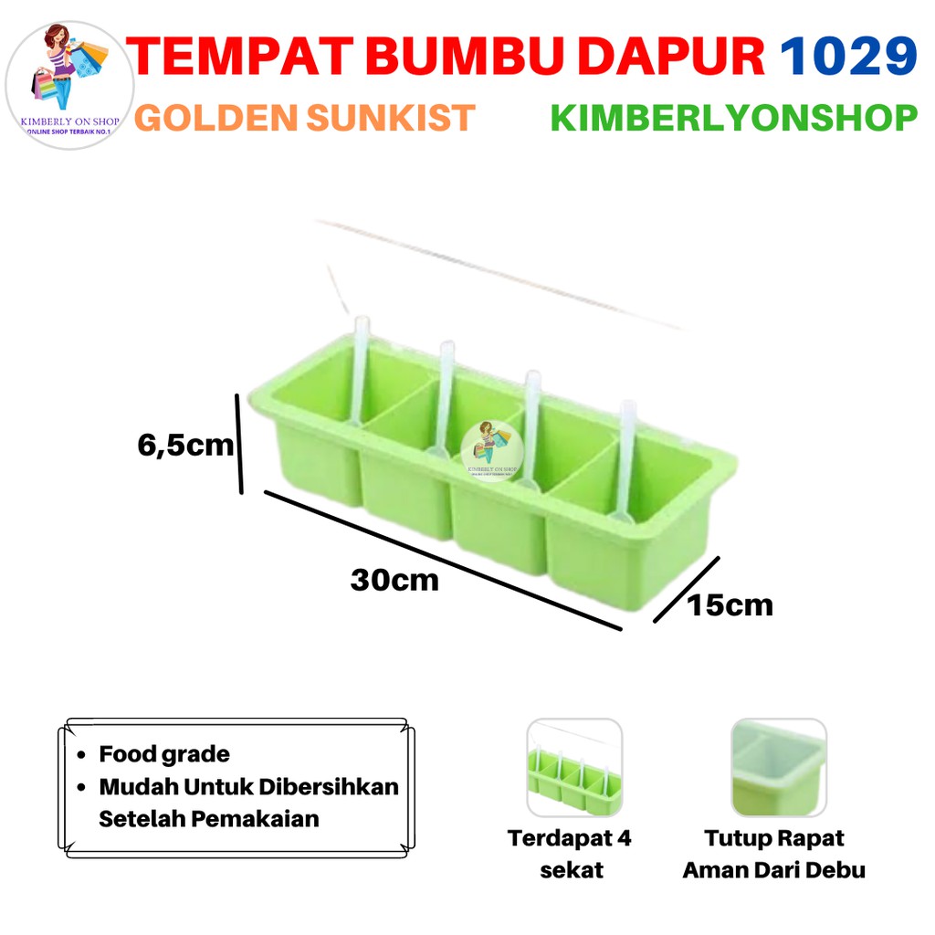 Kimberlyonshop Tempat Bumbu Dapur Garam TGM 1029 Golden Sunkist