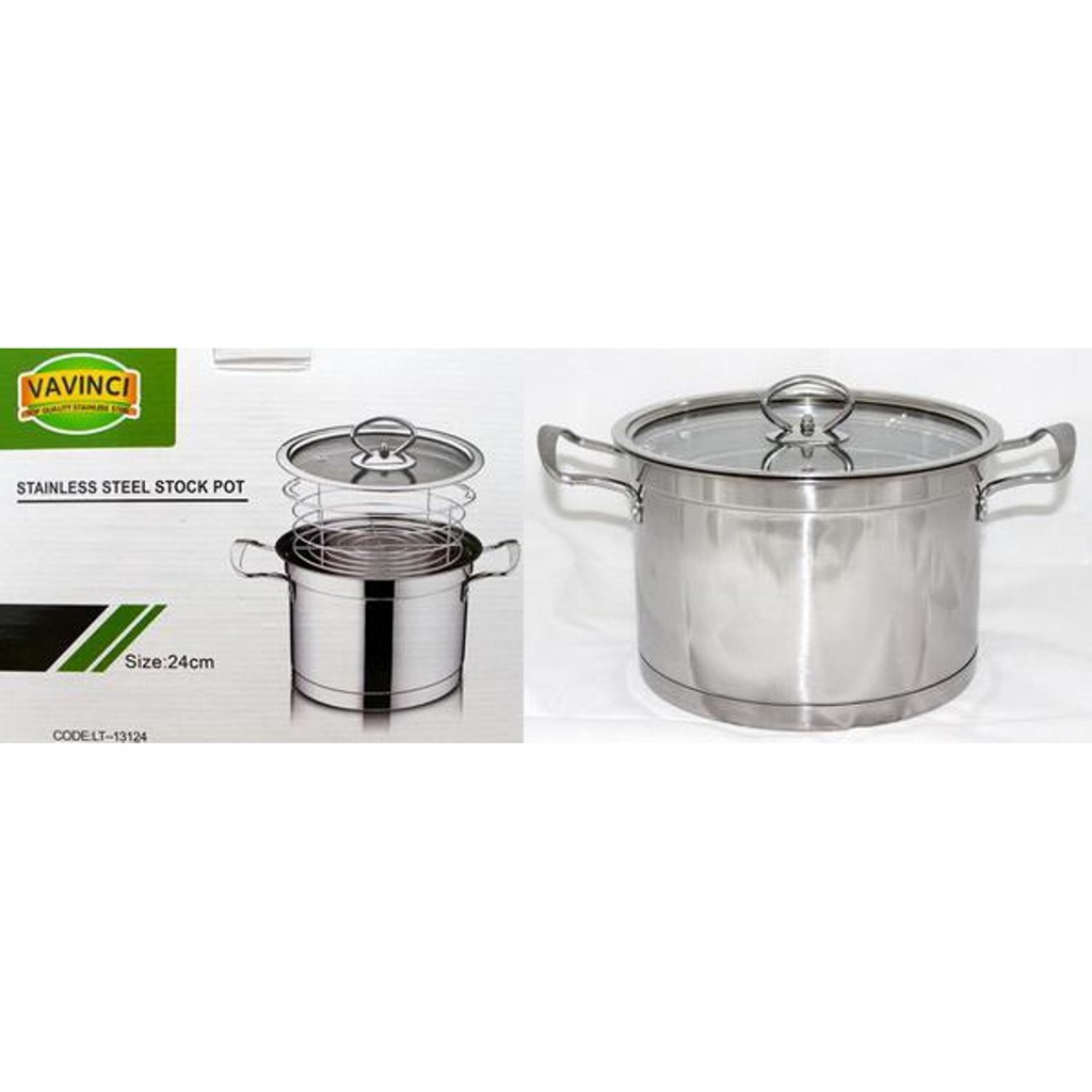 Panci Kukus Steamer Stock Pot Vavinci / Stainless Steel Stock Pot