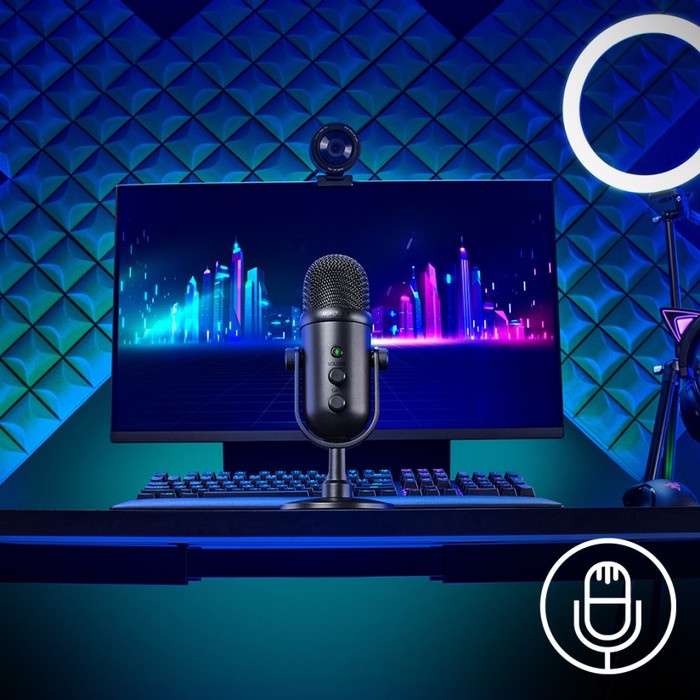 Razer Seiren V2 Pro USB Microphone for Streamers Gaming Microphone