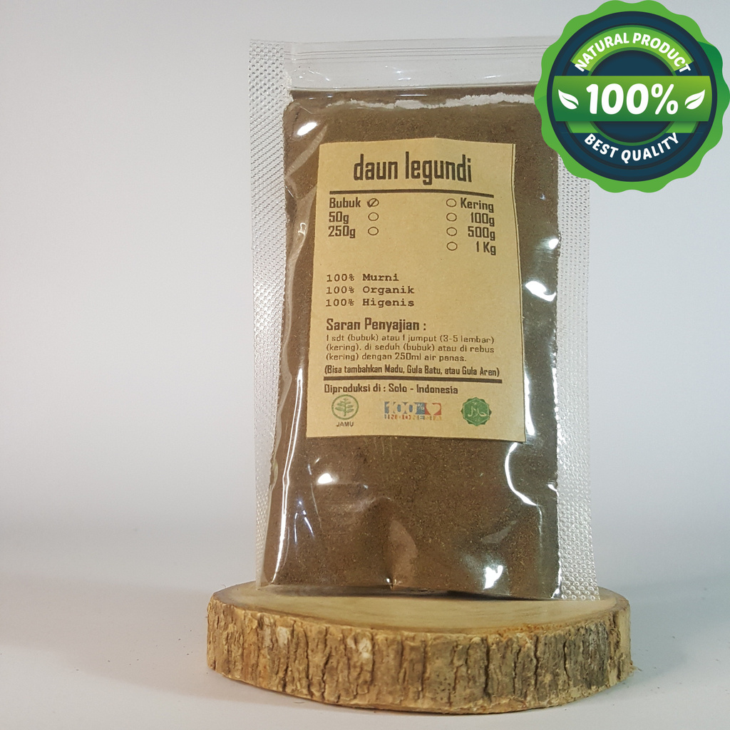 

DAUN LEGUNDI BUBUK 50 GRAM - Vitex Trifolia - MURNI - JSR - REMP