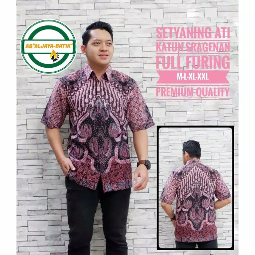 Setyaning Ati Kemeja Batik Pria Bahan Katun Halus Full Furing By Aljaya Batik