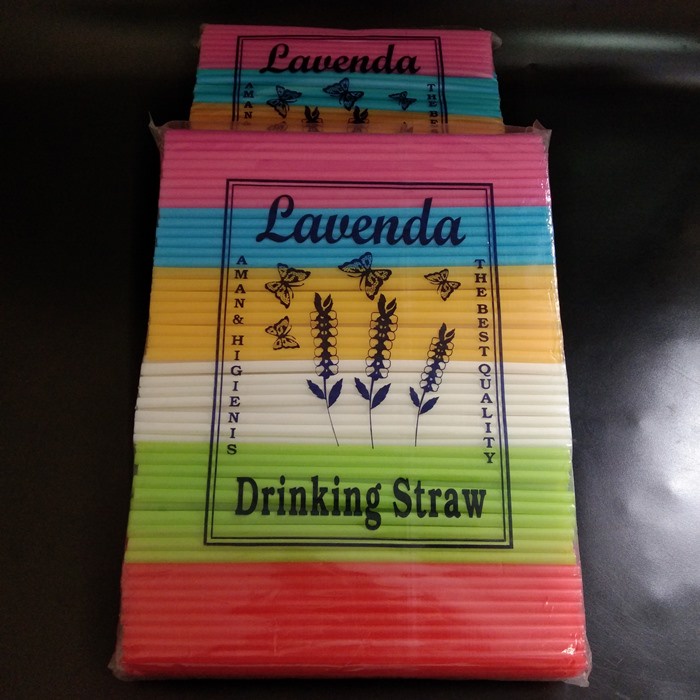 Sedotan Plastik/Sedotan Minuman/Sedotan Kiloan lavenda