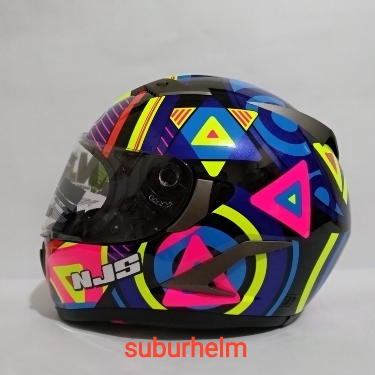 HELM  NJS  SHADOW  COSMIC   BLACK   GLOSSY  DAN   DOFF    FREE  FLAT VISOR + TEAR OFF  CLEAR   PAKET