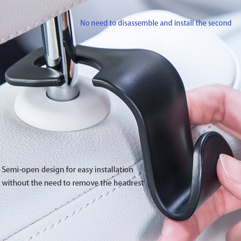Hot 1pcs car Seat Back Hook for Bags Headrest Mount Tas Botol Serba Serbi Kait Plastik Gantungan Klip Untuk Tas Belanja Organizer Mobil Produk Auto Compact strong car Mount Holder