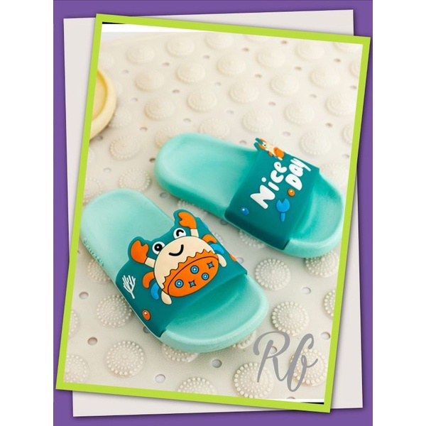 sandal Karet Slop Anak Crab Import Higt Quality RF