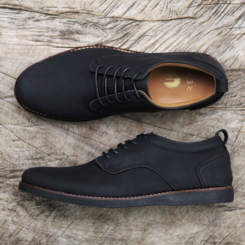 BRIDGE BLACK |ManNeedMe x Reyl| Sepatu Pantofel Pria Derby Shoes Formal / Kantor / Casual ORIGINAL