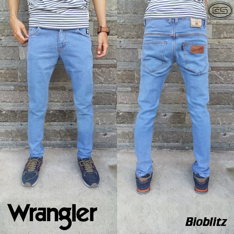 Celana Jeans Slimfit WRANGLER | HItam | Bioblitz | Blueblack | Skinny