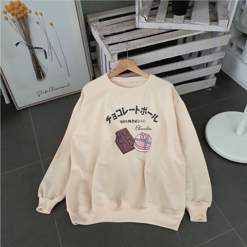 SWEATER WANITA CHOCOLATTE - CREWNECK HALUS PREMIUM