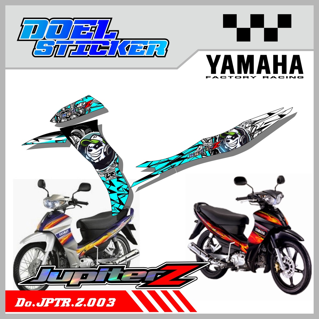 Striping Jupiter Z - Sticker Stiker Variasi List Motor YAMAHA Jupiter Z Burhan MOTIF PANDA 003