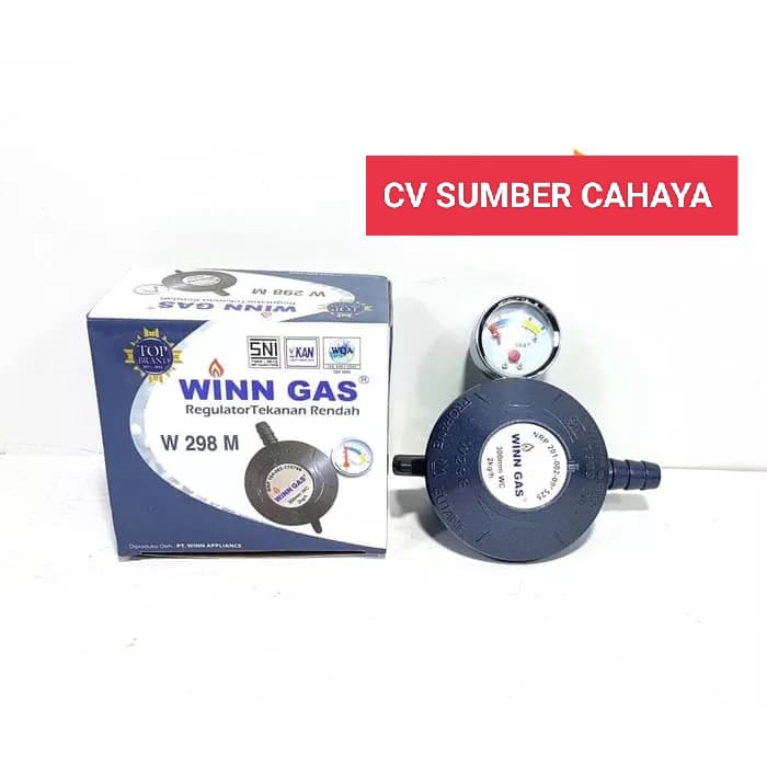 Winn Gas Regulator + Meter Tekanan Rendah W 298 M W298M