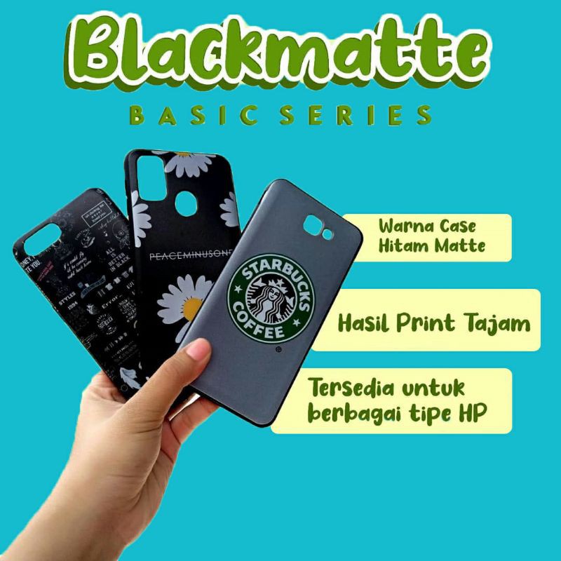 Case Handphone Custom Blackmatte || Bebas Design Gambar, Foto, Nama, Profesi dll